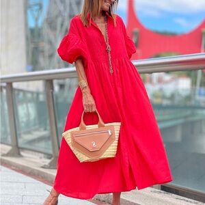 Marielle Almelo Phoebe Red Dress One Size